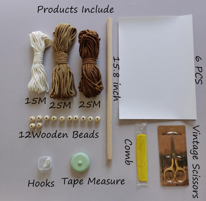 Jditngp DIY Macrame Leaf Wall Hanging Beginners Boho Wall Leaf Tapestry Kit Handmade Woven Tapestry Feather Wall Hanging DIY Macrame Kit for Adults Birthday Gift DIY Craft Kits 15.8" (Brown)