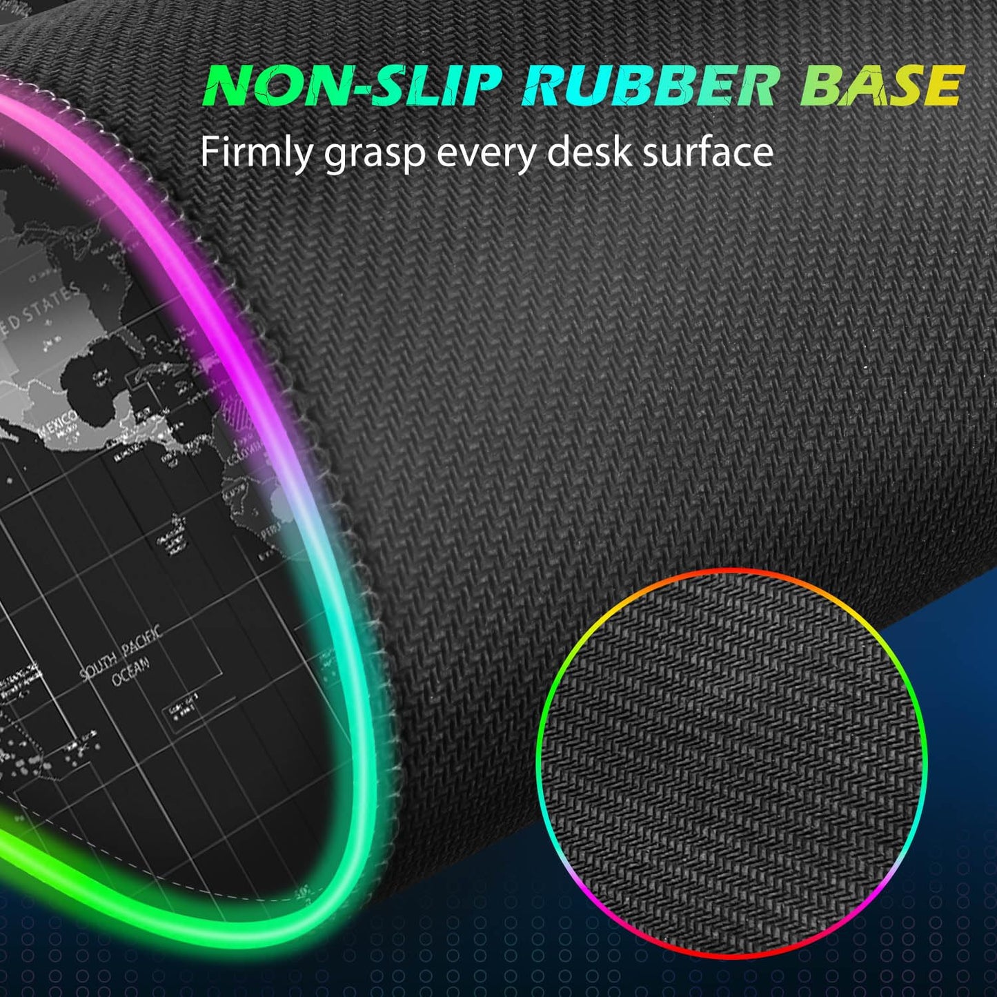 ToLuLu RGB Gaming Wireless Charging Mouse Pad, 5/7.5/10/15W 10 Light Modes LED Mouse Pad Computer Keyboard Mat Mousepad, 800x300x4MM Extended Large Desk Mat for Gaming, MacBook, Laptop, PC, Galaxy