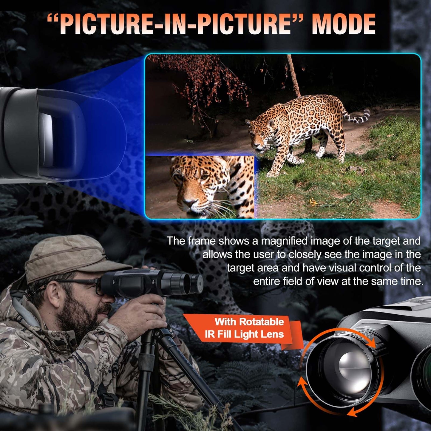 Nightiger 4K Night Vision Binoculars for Adults, Day & Night Vision Infrared Goggles, 7000mAh Rechargeable, 2624ft Long Range, 5X 42MM Zoom for Hunting Camping Hiking