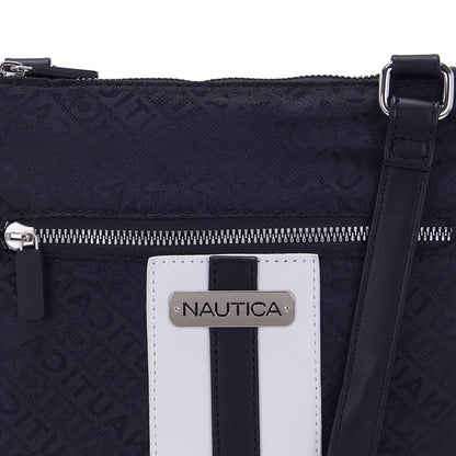 Nautica Lakeside Signature Jaquard North South Crossbody Bag
