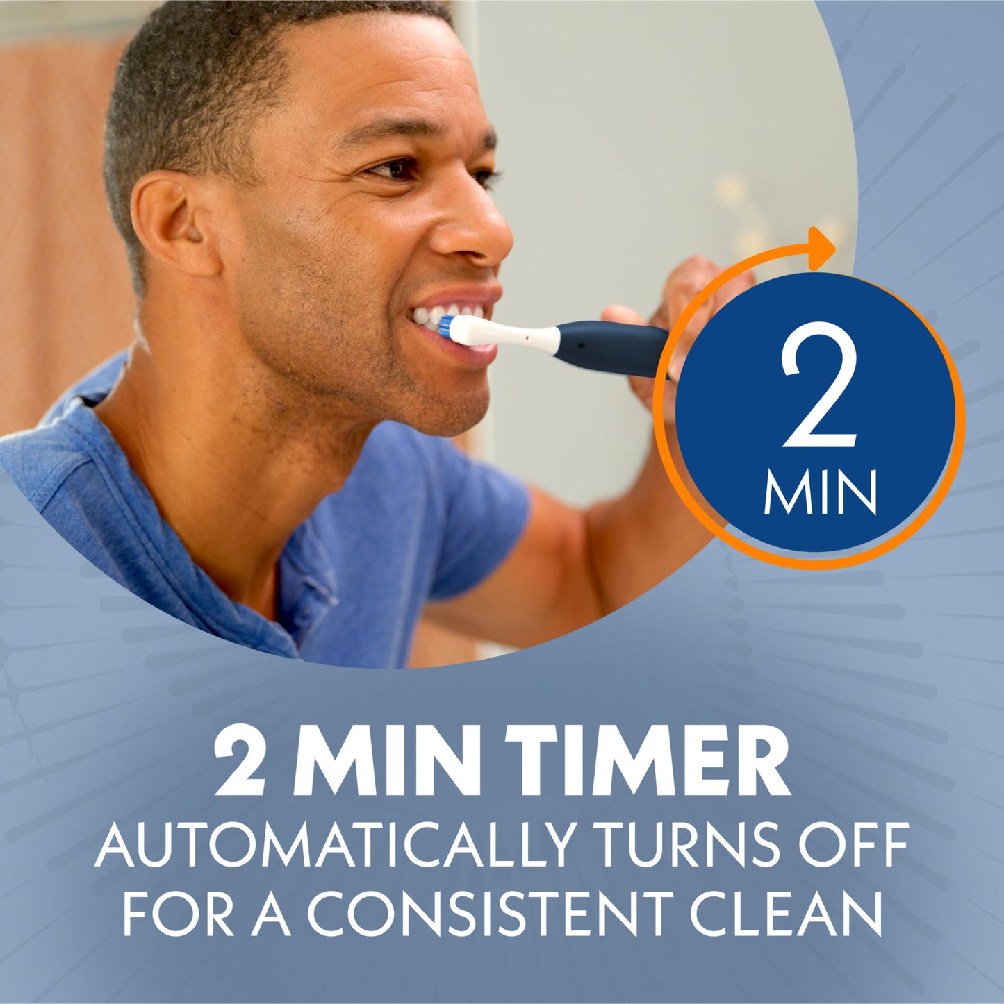 Spinbrush Smart Clean Battery Powered Electric Toothbrush for Adults with Dual Action Head, Pacer & Timer, Champagne, Soft Bristles, 1 Count