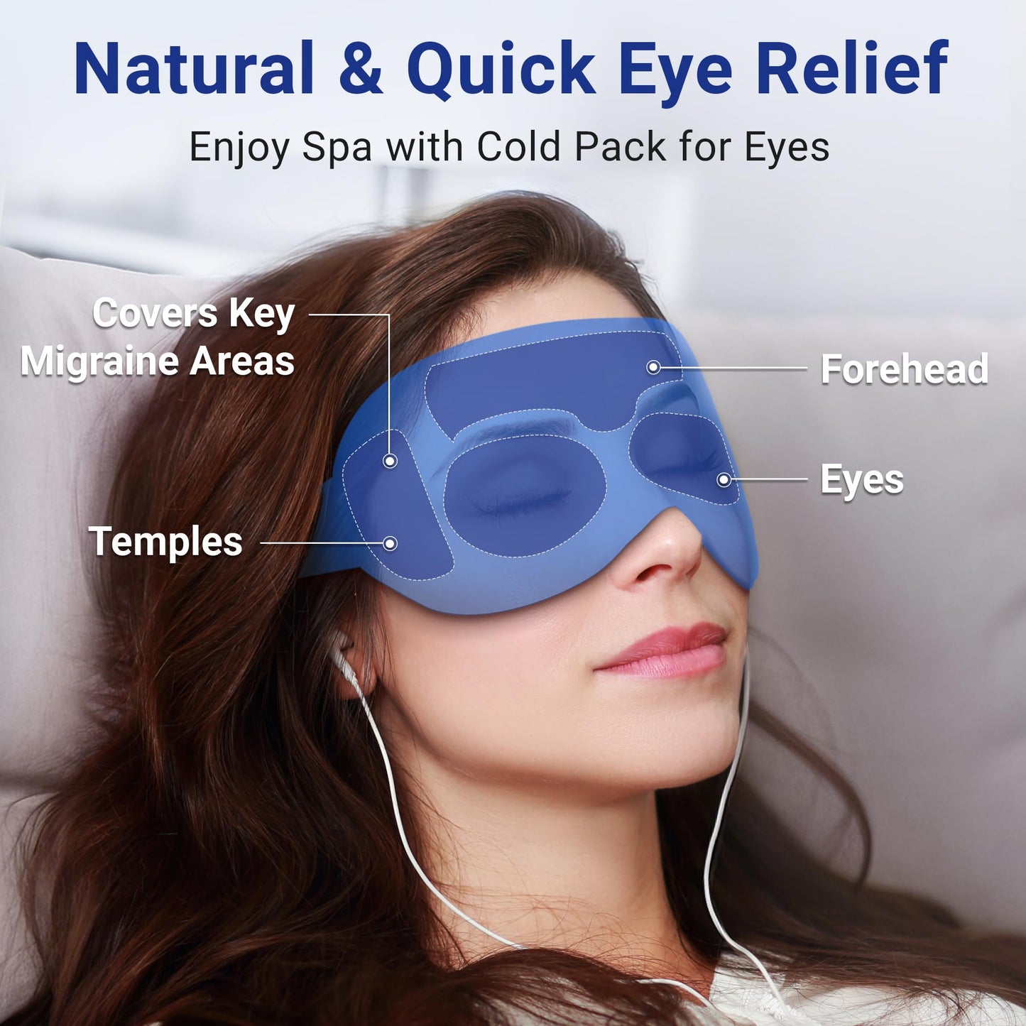 Coolig Eye Mask for Puffy Eyes: Fsa Eligible Items Hsa, Cold Compress for Migraines Headache After Surgery & Puffiness, Reusable Face Ice Pack Gel Sleep Mask for Dark Circles, Relaxing Gifts(Purple)