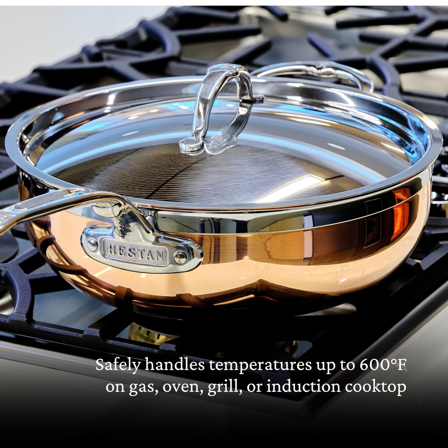 Hestan - CopperBond Collection - 100% Pure Copper Essential Pan, Induction Cooktop Compatible, 5 Quart