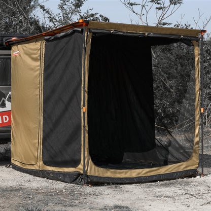 ALL-TOP Awning Room with Floor 8.2' x 10' Rip-Stop 210D Oxford Awning Tent with Bug-Resistance Mesh, Waterproof Sun Shelter for Overland, Camping(Black Coating, Room Only)