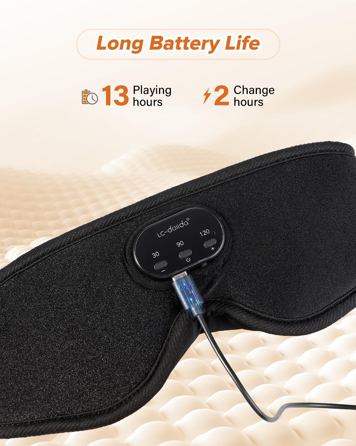LC-dolida Sleep Headphones, White Noise Bluetooth Sleep Mask 3D Wireless Timing Eye Mask for Sleeping, Sleep Mask with Bluetooth Headphones for Side Sleepers Travel Yoga, Cool Gadgets for Men Women