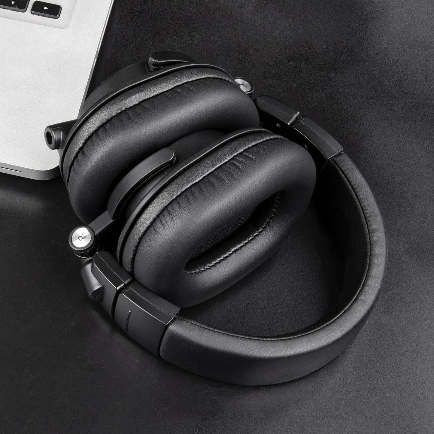 SOULWIT Earpads Replacement for Audio Technica ATH M50X M50XBT M50RD M40X M30X M20X MSR7 SX1 Monitor Headphones, Ear Pads Cushions with Softer Protein Leather, High-Density Foam - Black