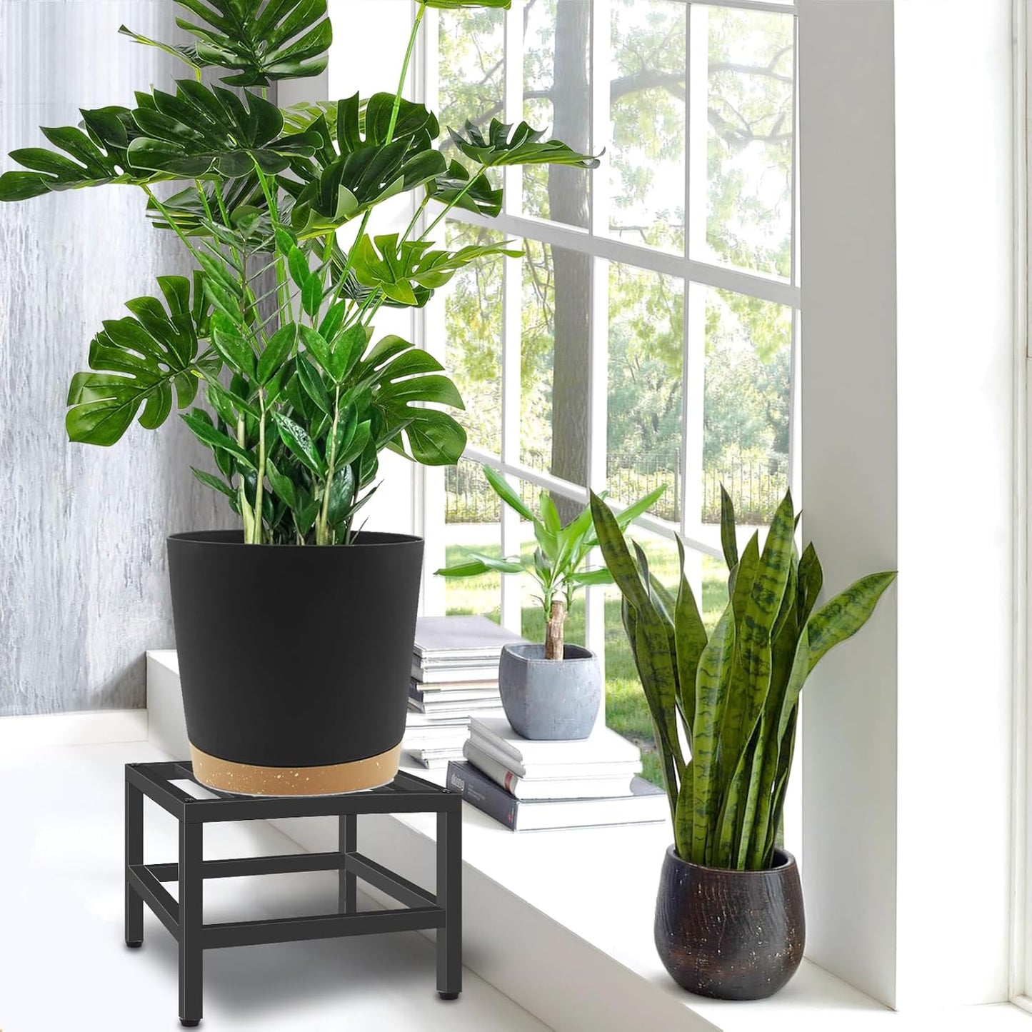 Lilybud--lily Plant Stand Indoor Outdoor, Single Plant Stands Metal Pedestal Stand for Indoor Outdoor, Iron Flower