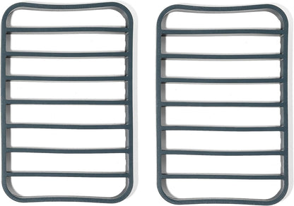 Silicone Kitchen Extra Large Roasting Rack Pan - Dishwasher Safe, BPA Free, Non-Toxic | Navy, 2 Pack