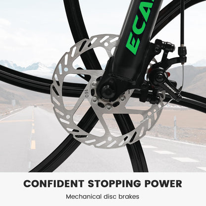 Ecarpat 26 Inch Full Suspension Mountain Bike, 21 Speeds Dual Disc Brake, Men Women Carbon Steel Mountain Bike, Adult Trail Beach Snow Commuter City Bikes