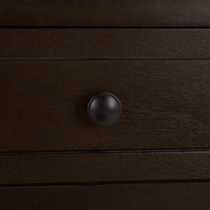 SAFAVIEH Furniture - Herman 2-Drawer Storage Unit - Dark Chocolate - Solid Wood - Classic Storage Design - Ideal for Living Room, Entryway, 29" W x 13" D x 27.5" H - Fully Assembled (AMH5702H)