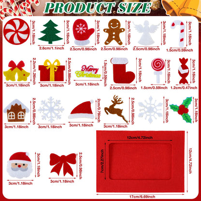 232 Pcs Christmas DIY Picture Frames Craft Kit for Kids 32 Set Felt Photo Frames with Snowflake Christmas Crafts to Decorate with 200 Foam Stickers for Party Favor Home Classroom (Snowflake)