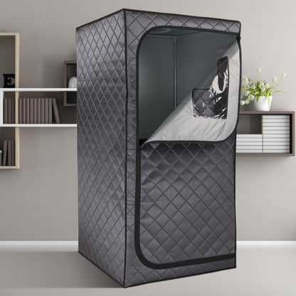 Durasage 1-Person Infrared Sauna for Home, Ultra Low EMF Infrared Panels, LED Lighting, Heating Foot Pad and Portable Chair (1-Person)