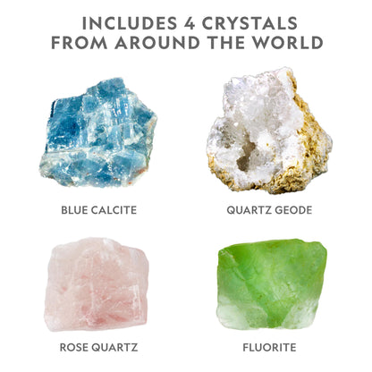 National Geographic Mega Crystal Growing Kit for Kids- Grow 6 Crystals with Light-Up Stand, Science Gifts for Kids 8-12, Crystal Making Experiment, Science Kit for Girls and Boys (Amazon Exclusive)
