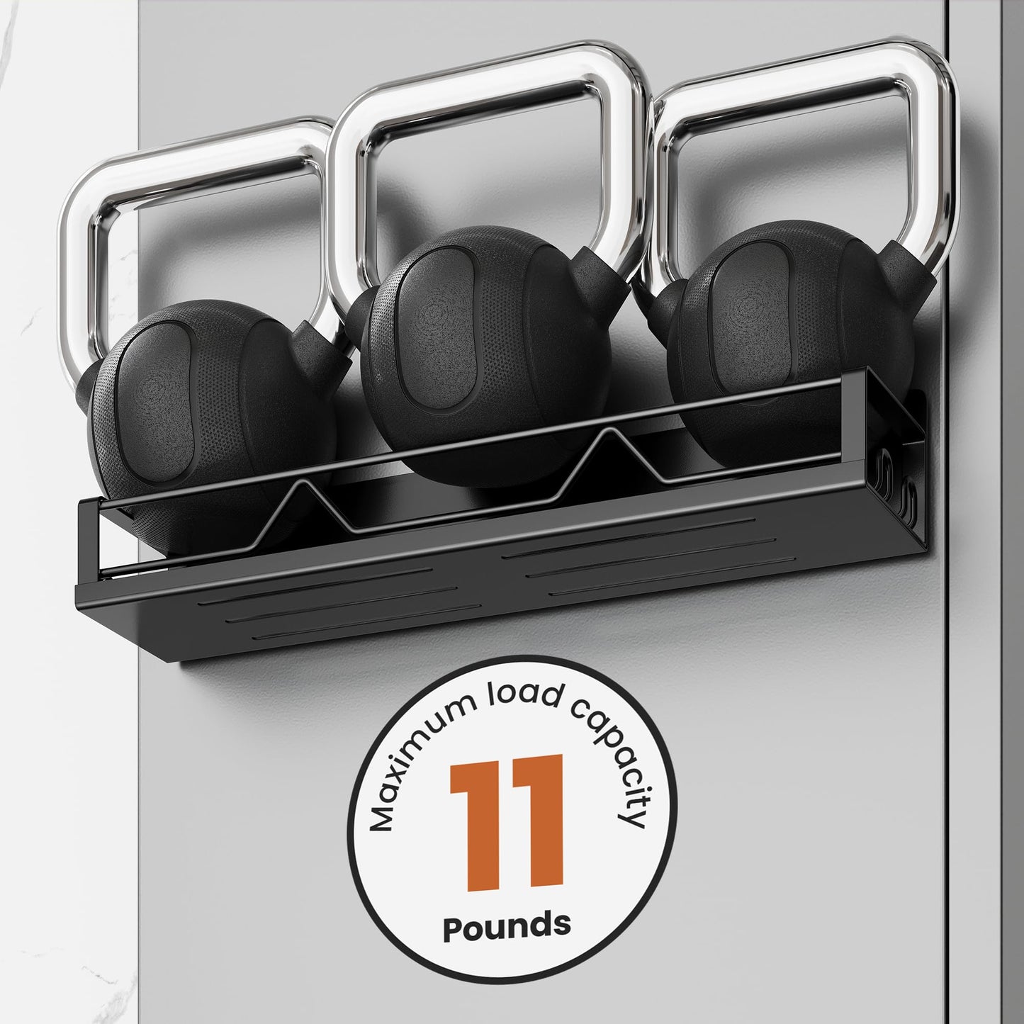 Mystozer 16.9 Inch Wide Large Capacity Magnetic Spice Rack for Refrigerator,4 Pack Metal Fridge Shelf Apartment Essentials Fridge Organizer Magnetic Storage Fridge Magnet Organizer(Black)