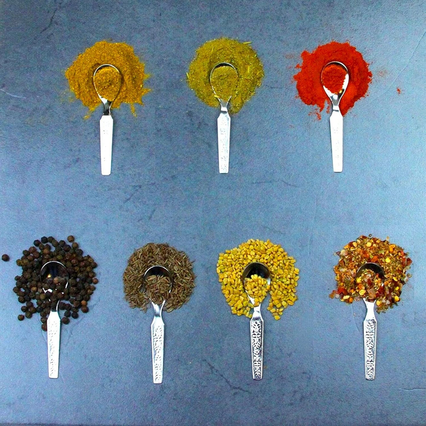 9 Pcs Stainless Steel Masala Spoons for Small Containers, Mini Spoon for Masala Dabba, All Tea Coffee Sugar & Spices, 4