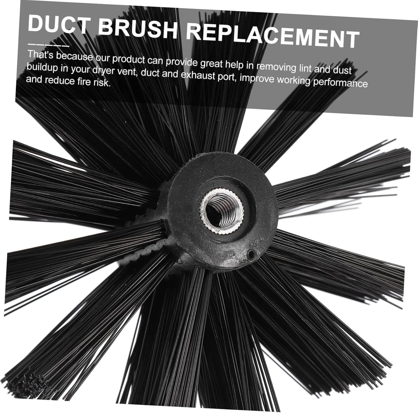 2pcs Chimney Brush Dryer Vent Cleaner Drill Attachment - Duct Brush Replacement Vent Brush Cleaning Tools
