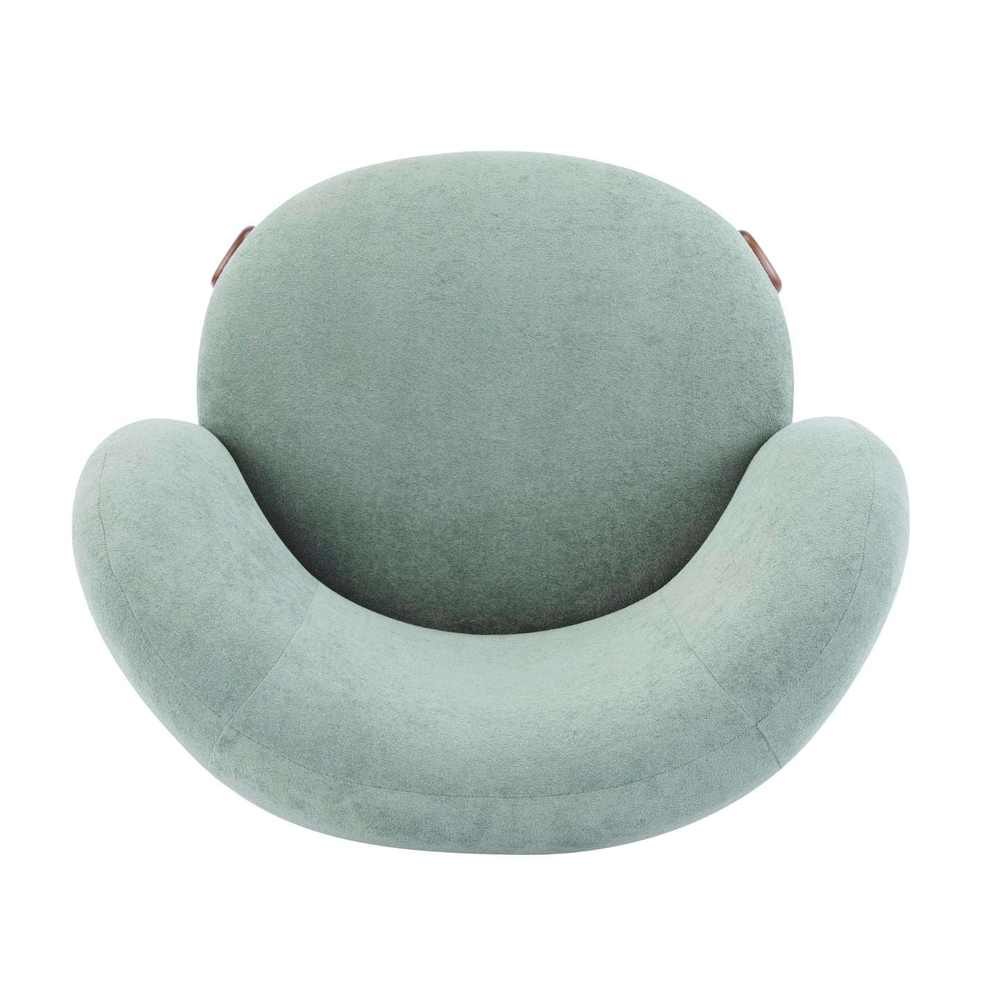 Christopher Knight Home Lily Solid Wood Wingback Accent Chair, Fabric Upholstered Club Chair, Curved Backrest Single Sofa, Comfy Reading Lounge Chair for Living Room, Soft Cushion Seating, Green
