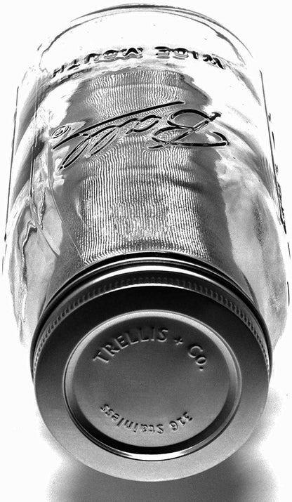 Cold Brew Coffee Filter & Lid - Stainless Steel, 80 Micron Woven, Fits Half Gallon Wide Mouth Mason Jars