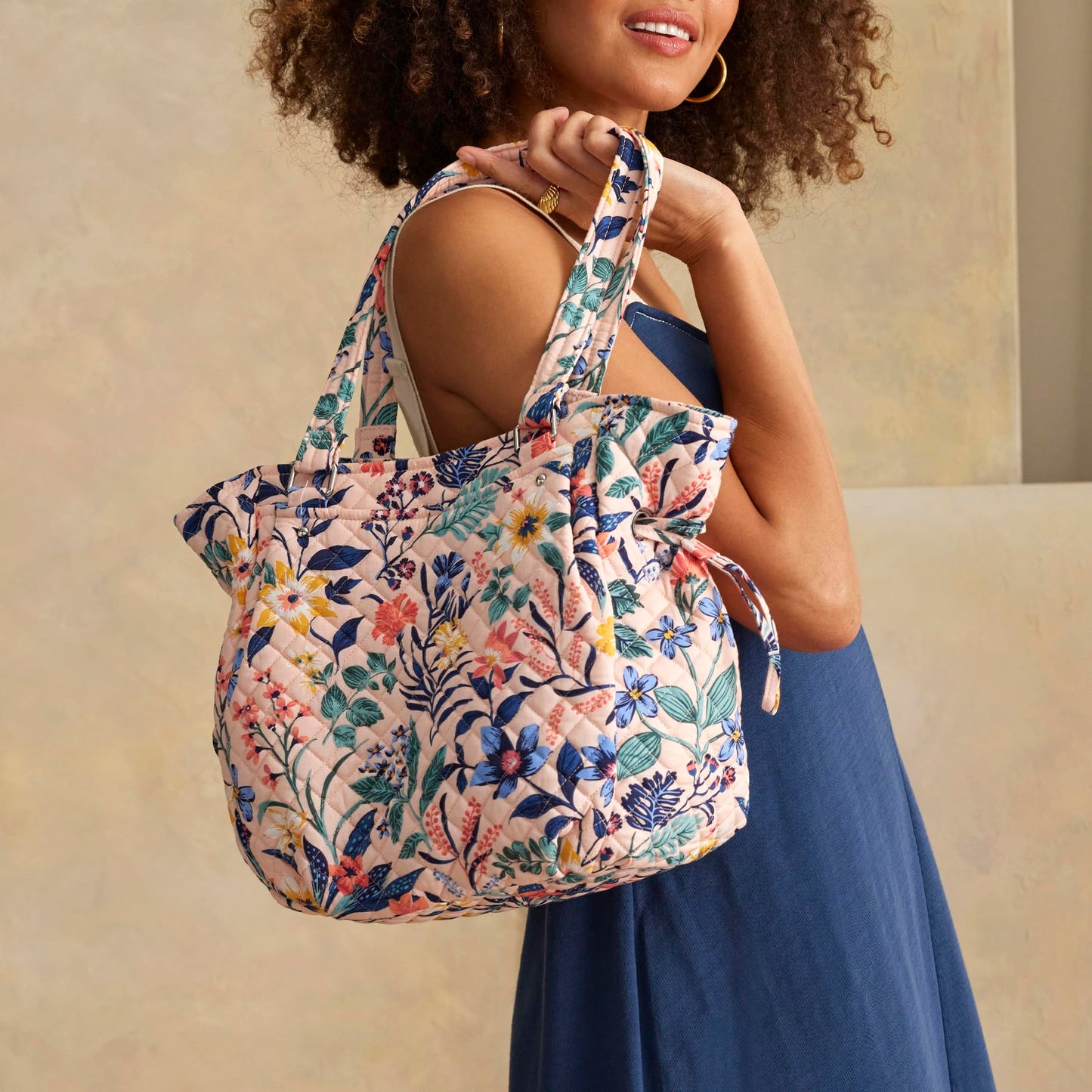 Cotton Glenna Satchel Purse, Paradise Coral, One Size