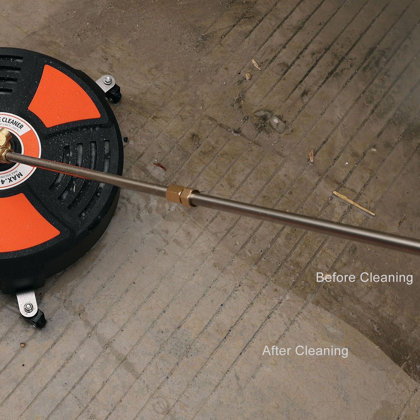 TRELVEX Pressure Washer Surface Cleaner, Universal 16 Inch Pressure Washer Attachment 4000PSI High Pressure Surface Cleaner with 1/4in Quick Connector for Floor Driveway Patio