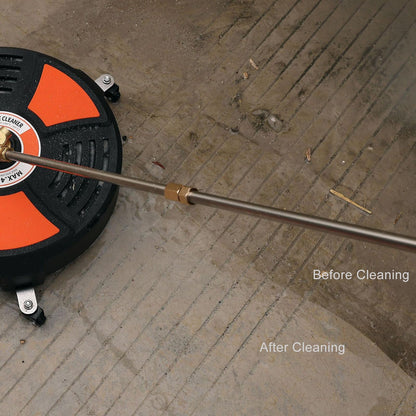 TRELVEX Pressure Washer Surface Cleaner, Universal 16 Inch Pressure Washer Attachment 4000PSI High Pressure Surface Cleaner with 1/4in Quick Connector for Floor Driveway Patio