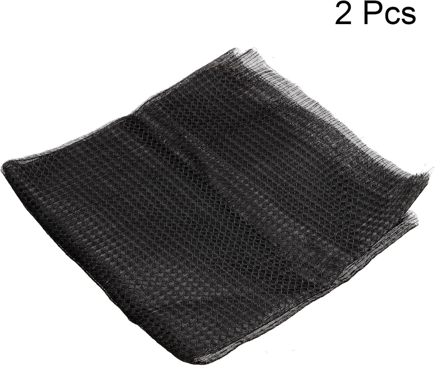 PATIKIL 47.2" x 23.6" Air Conditioner Filter Material, 2 Pack Plastic Dustproof Mesh Screen Replacement, Black