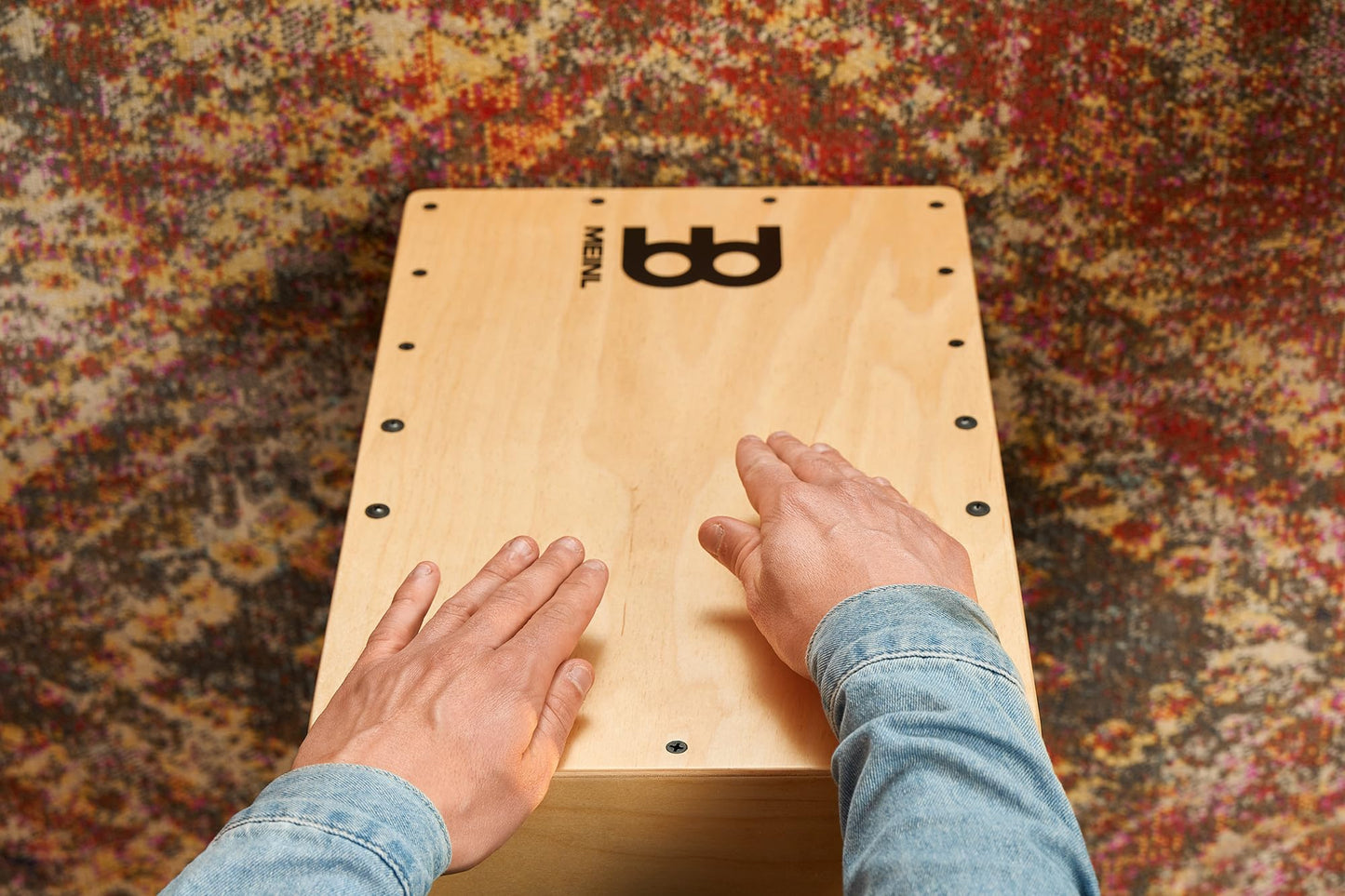 Pickup String Cajon Box Drum with Electronics for Amp or PA System and Snare Effect — NOT MADE IN CHINA — Play with Your Hands, Baltic Birch, 2-YEAR WARRANTY