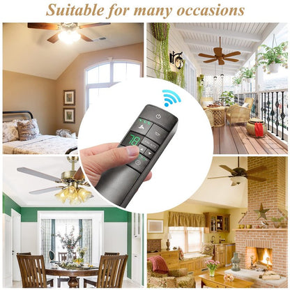 Universal Ceiling Fan Remote Control Kit Replacement for Hampton Bay Home Decorators Collection Hunter Harbor Breeze, 3-Speed Timer Light Dimmer Thermostatic Control, 2AAZPHD3/HD3 KUJCE10320/TR222A