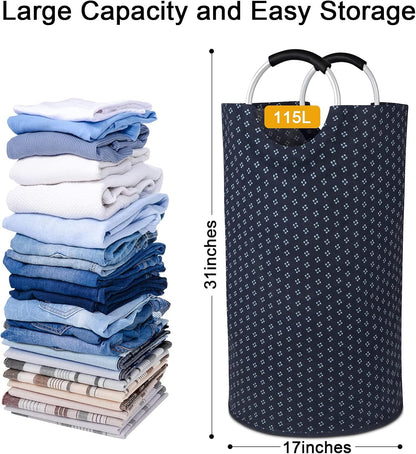 Dalykate Extra Large Laundry Basket - 115L Collapsible Oxford Fabric Hamper, Waterproof Portable Dirty Clothes Bag