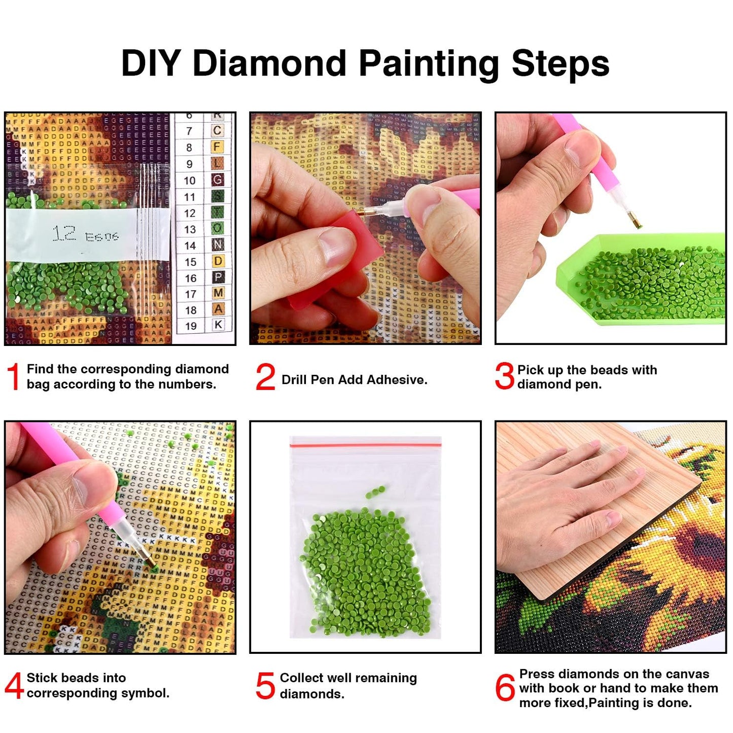 KTHOFCY 5D DIY Diamond Painting Kits for Adults, Elegant Floral Full Drill Embroidery Cross Stitch Crystal Rhinestone Paintings Pictures Arts Wall Decor Painting Dots Kits 15.7X27.5inch