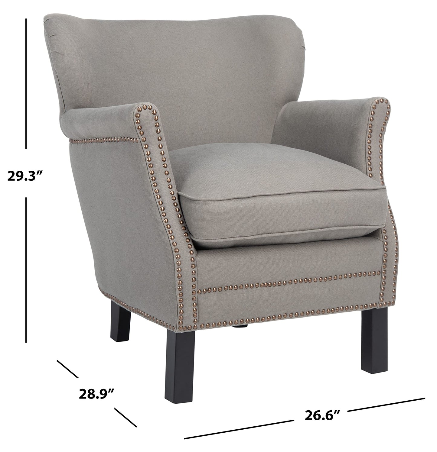 Safavieh Mercer Collection Connie Grey Linen Club Chair
