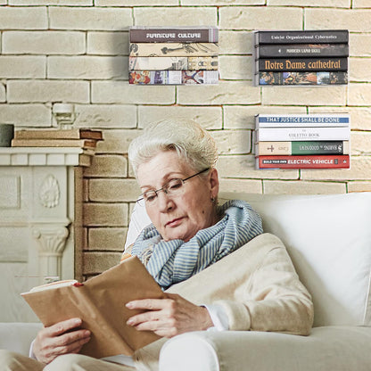 4-Pack STO STO Floating Bookshelves for Wall, Invisible Wall-Mounted Bookshelves, Multifunctional Walls Shelves