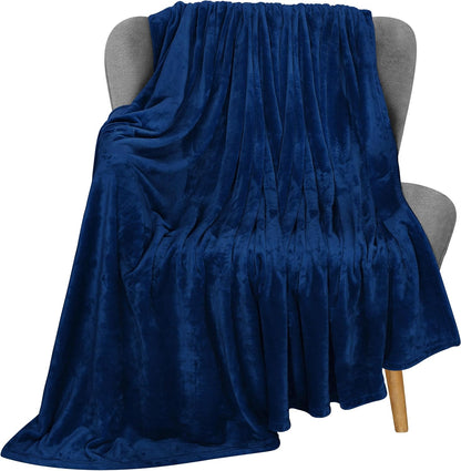 Utopia Bedding Fleece Blanket - Luxury Anti-Static Soft Microfiber Throw | Navy, 50x60 Inch