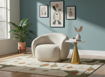 Meridian Furniture Emery White Marble End Table