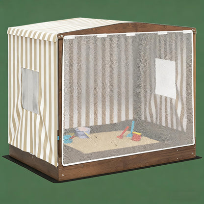 GOWE Sandbox with Canopy Covered,Kids Wooden Sandbox