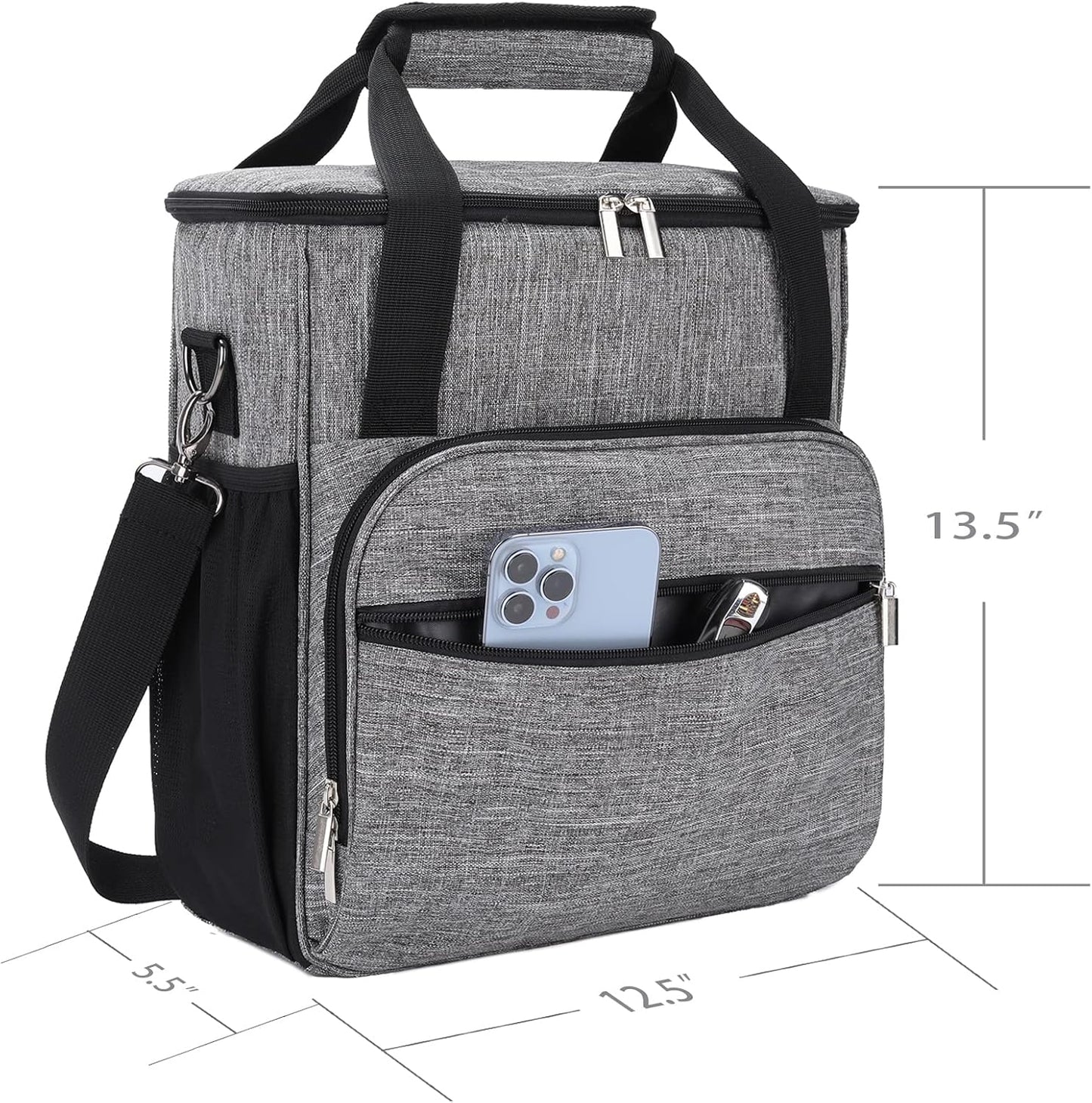Coffee Maker Carrying Bag for Keurig K-Mini or K-Mini Plus, Grey Storage Mini Tote Case for Travel