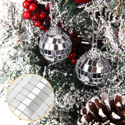 10800 Pcs Self Adhesive Mosaic Tiles, MaehSab 5 x 5 mm Square Disco Ball Mirror Tiles Sticker for DIY Craft, Hat, Interior Decoration, Card Making and Art Collage Silver
