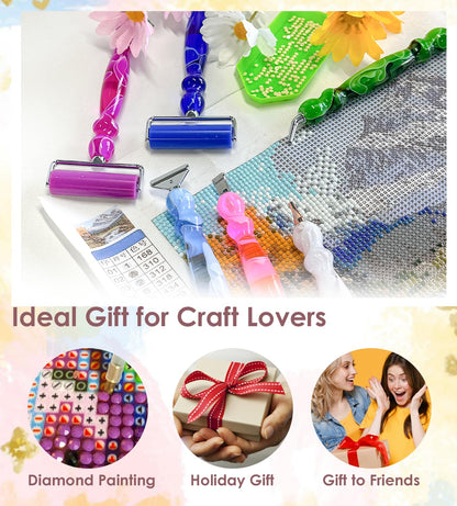 Hailivike 17PCS Pink Diamond Painting Pens, Upgraded Stainless Steel Tips Diamond Art Pens No Loosen