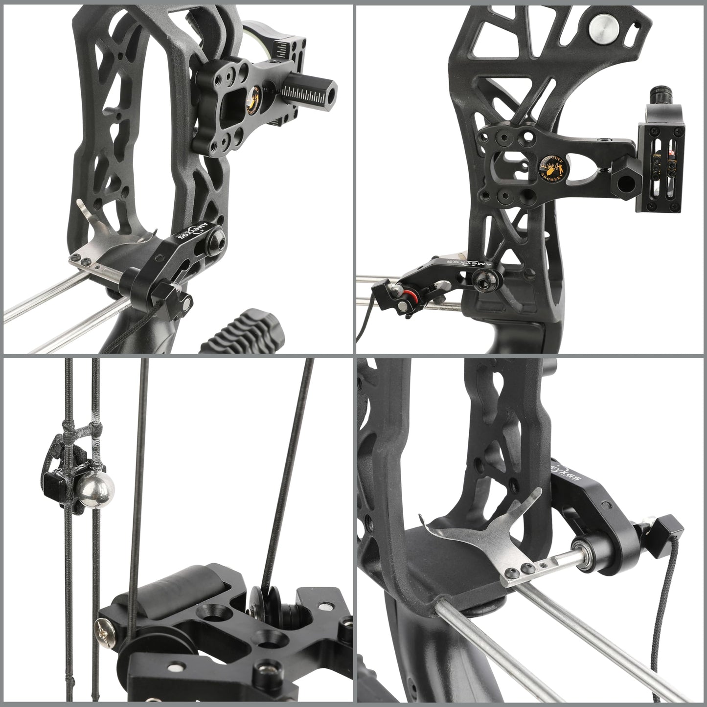 FQH Battle Falcon 40-65 Lbs Short Axle Steel Ball Compound Bow, Dual Use Hunting Archery Set for Adult Beginners Outdoor Training