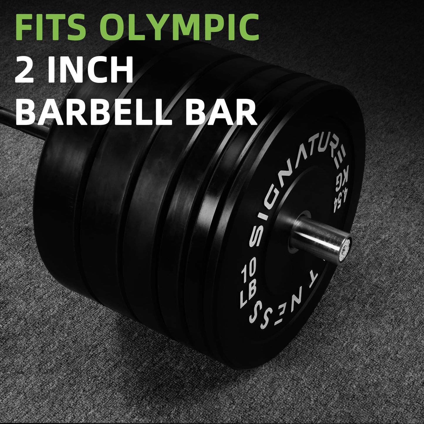 Fitvids 2" Olympic Bumper Weight Plates 260 LB Set, Colored