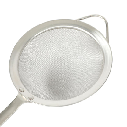 Sur La Table Kitchen Essential Walnut & Co. Stainless Steel W/Walnut Handle 5.5 Inch Mesh Strainer and Sifter