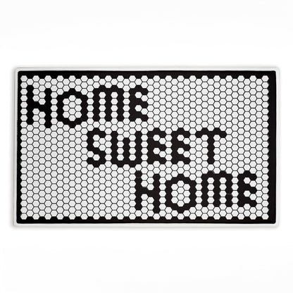 Stupell Industries Sweet Home Mosaic Pattern Plush Bathroom Mat & Bath Rug, Soft Quick-Dry Non-Slip Bathroom Rug with Recycled Foam Cushion, Geometric Tile Pattern Design by Elizabeth Medley, 18"x30"