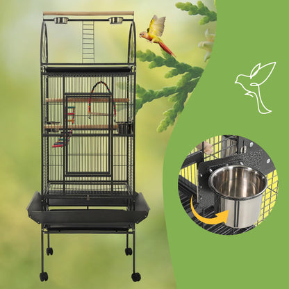 Sinopet 68'' Large Parrot Cage, Large Bird Cages for Parrots,Conure Cage for Birds, Cockatiel Cage with Play Top,Feeders,Slide-Out Tray,Seed Catcher,Birdcage Toys for Cockatoo,African Grey,Lovebird