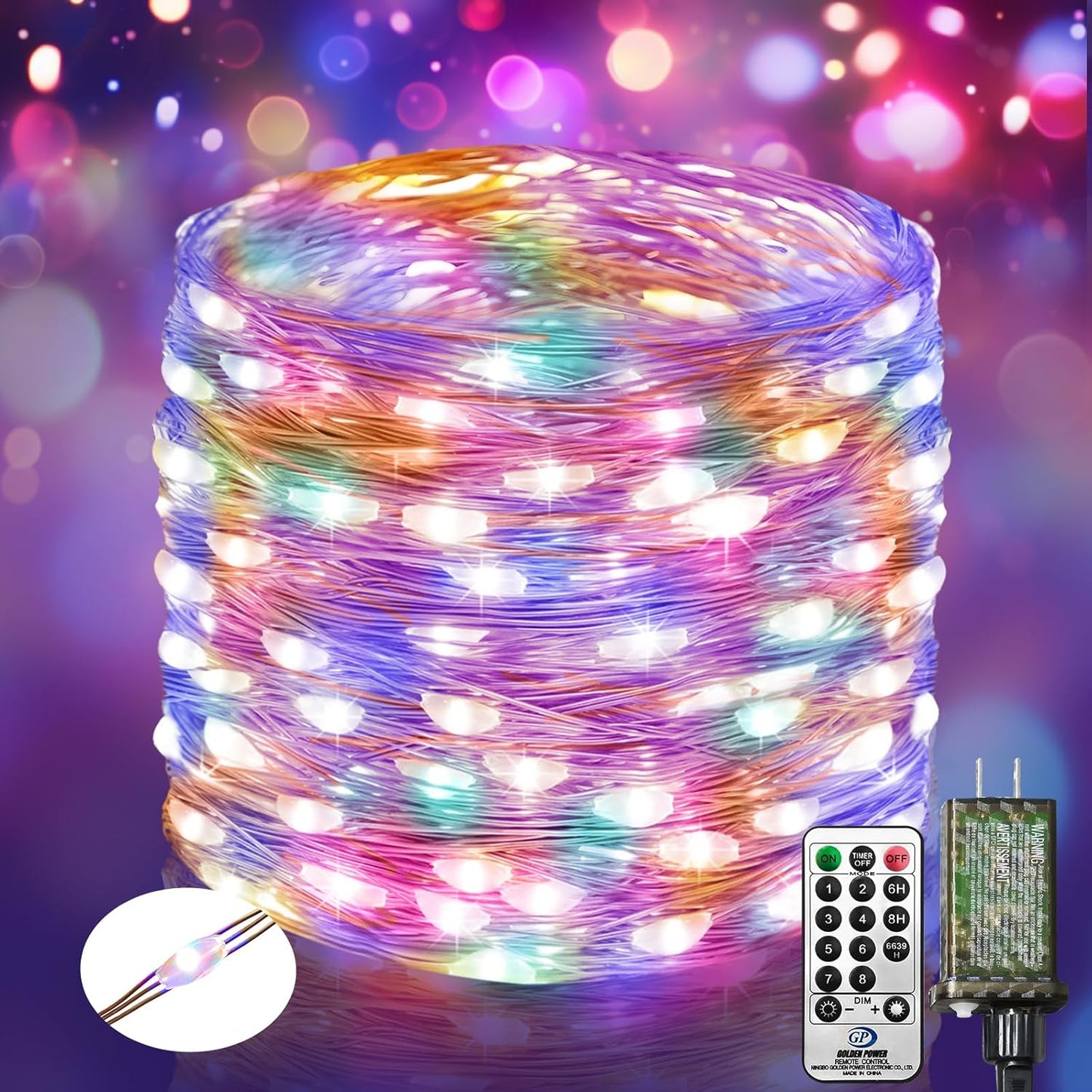 66FT 200 8 btfarm Fairy Lights Plug in with Remote, LED Outdoor Twinkle Lights Waterproof with Timer, Modes Indoor