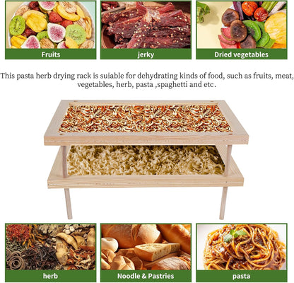 YiePhiot 2 more(4 packs) Herb Drying Rack, Wooden Herb Drying Rack, Herb Drying Storage with layer herb drying rack
