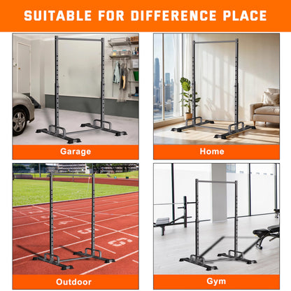 HWOOUSA Pull Up Station, Adjustable Pull Up Bar Free Standing Power Racks, Multifunctional Heavy Duty Steel Pull Up Tower, For 2×2" with 1″ Hole Size Squat Rack Accessories, Support 600 LBS Capacity