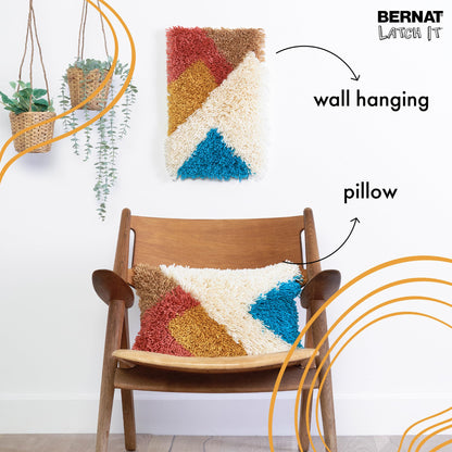 Bernat Latch It Boho Collection Mountain High 1 Pack of 12X20 Kit, Great for Pillows, Wall Hangings and More!