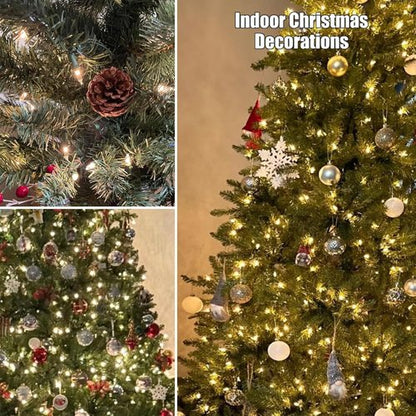 HISHINY Christmas Lights - 100 Count Clear String Lights with Green Wire | 32 Feet for Indoor & Outdoor Decor