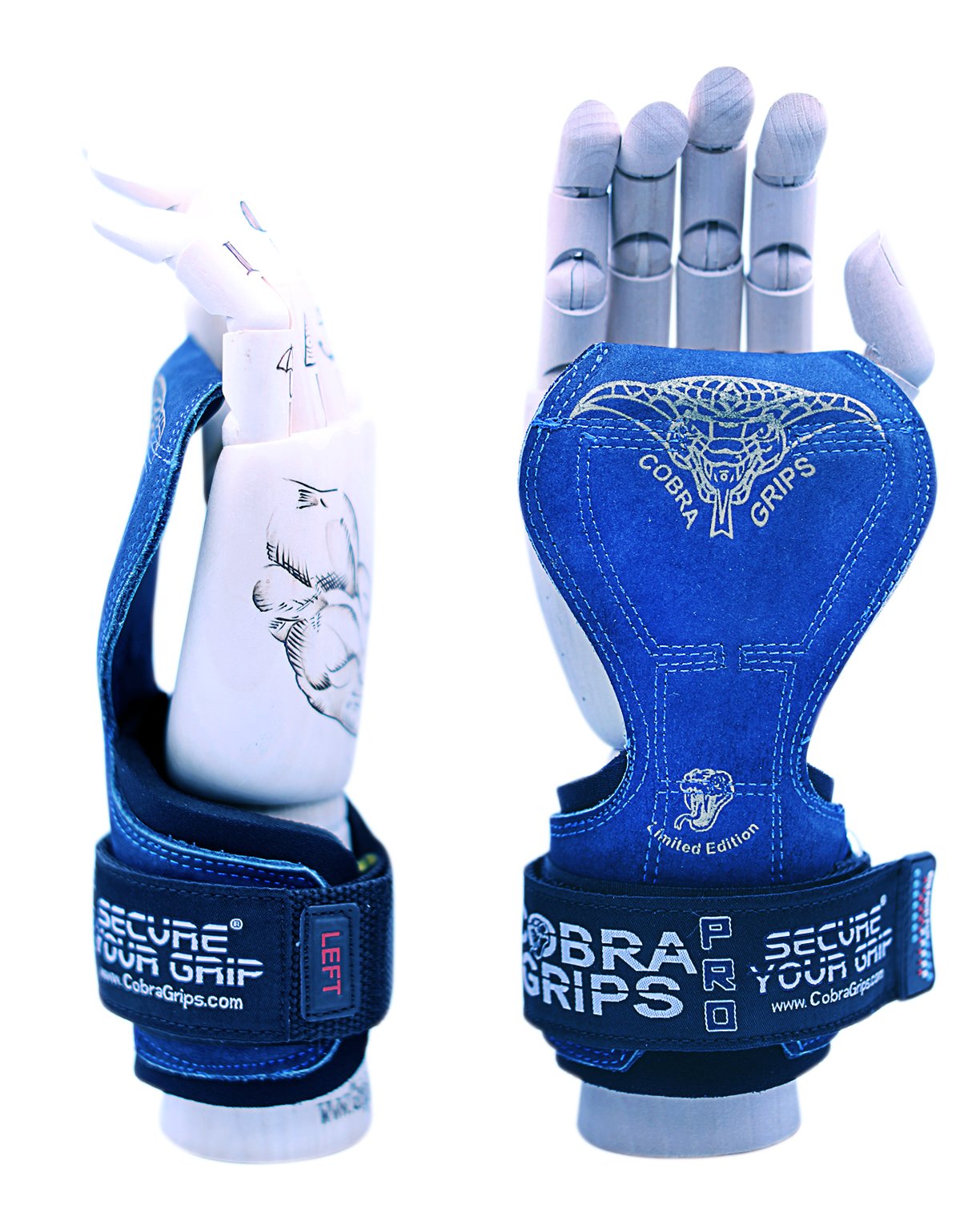 Cobra Grips PRO Weight Lifting Gloves Heavy Duty Straps Alternative Power Lifting Hooks for Deadlifts Adjustable Neoprene Padded Wrist Support Bodybuilding