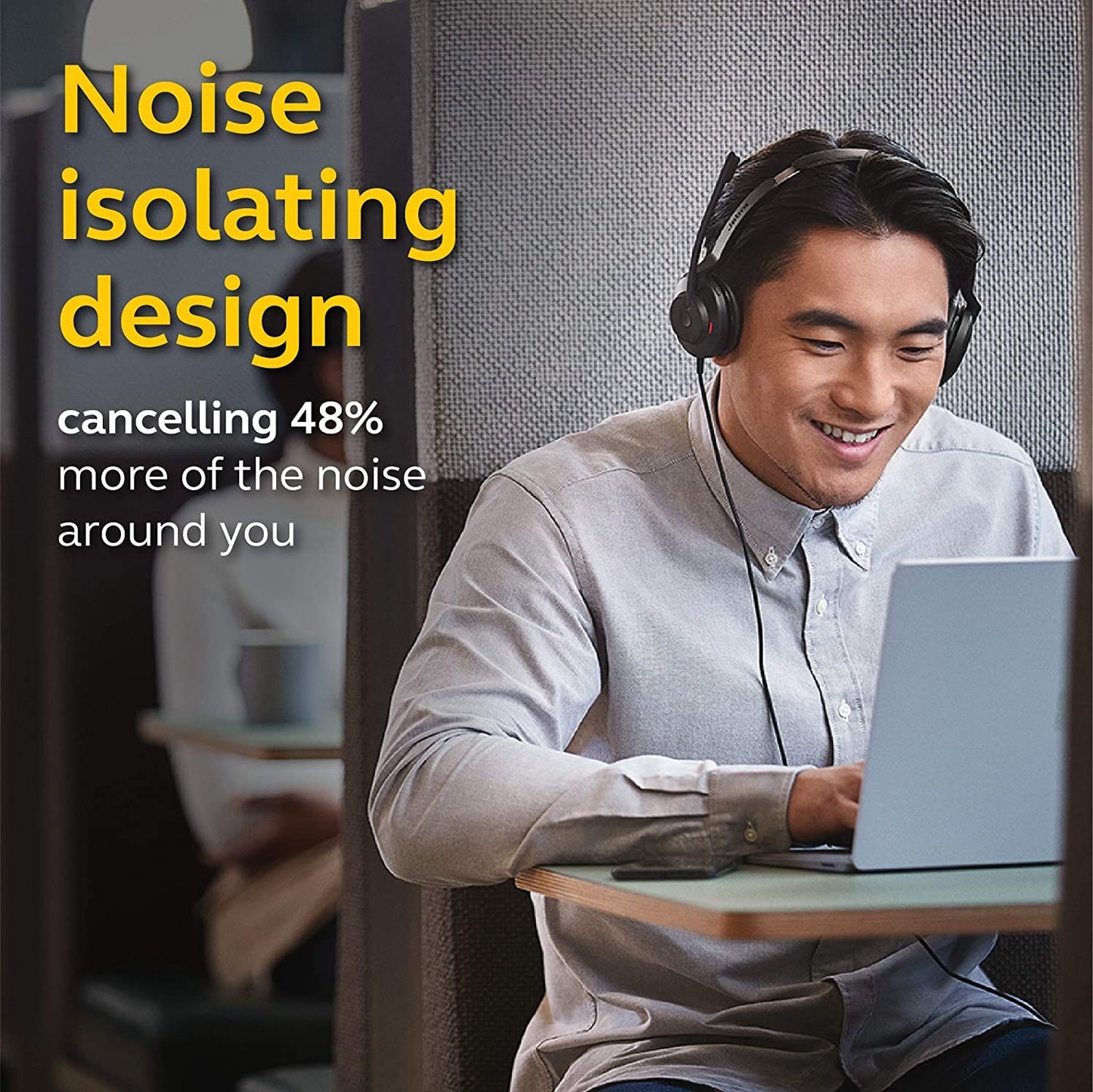 Jabra Evolve2 30 MS Wired Headset, USB-C, Stereo, Black – Lightweight, Portable Telephone Headset with 2 Built-in Microphones – Work Headset with Superior Audio and Reliable Comfort